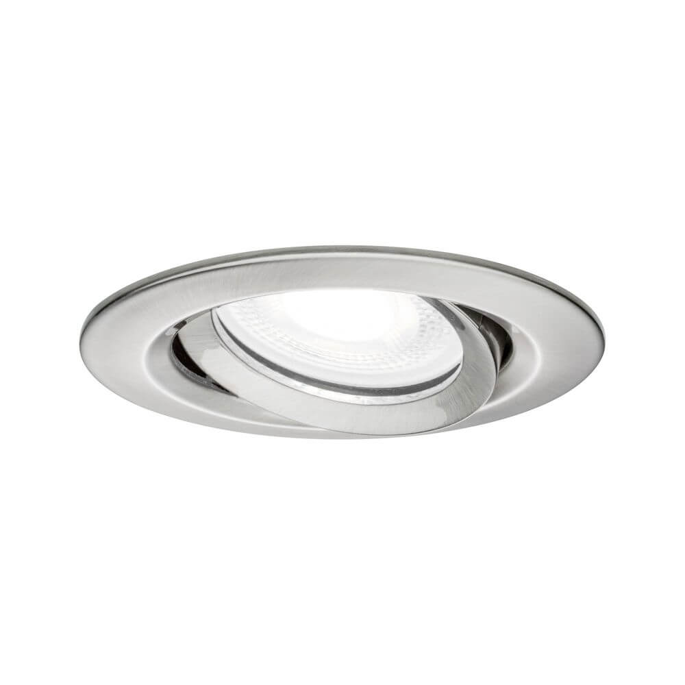 LED Einbaustrahler Nova Plus IP65 4000K 230V Eisen-Gebürstet in modernem Design.