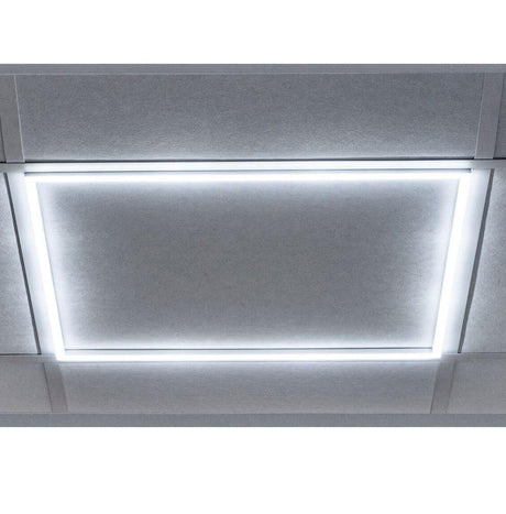 LED Einlegerahmen für Odenwalddecke 59 x 59cm Kaltweiß montiert in Deckenpaneel.