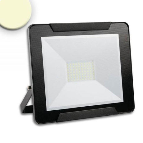 LED Fluter Warmweiß 50W 4000lm , IP65 Schwarz - leistungsstarker Fluter mit 1 Meter Anschlusskabel