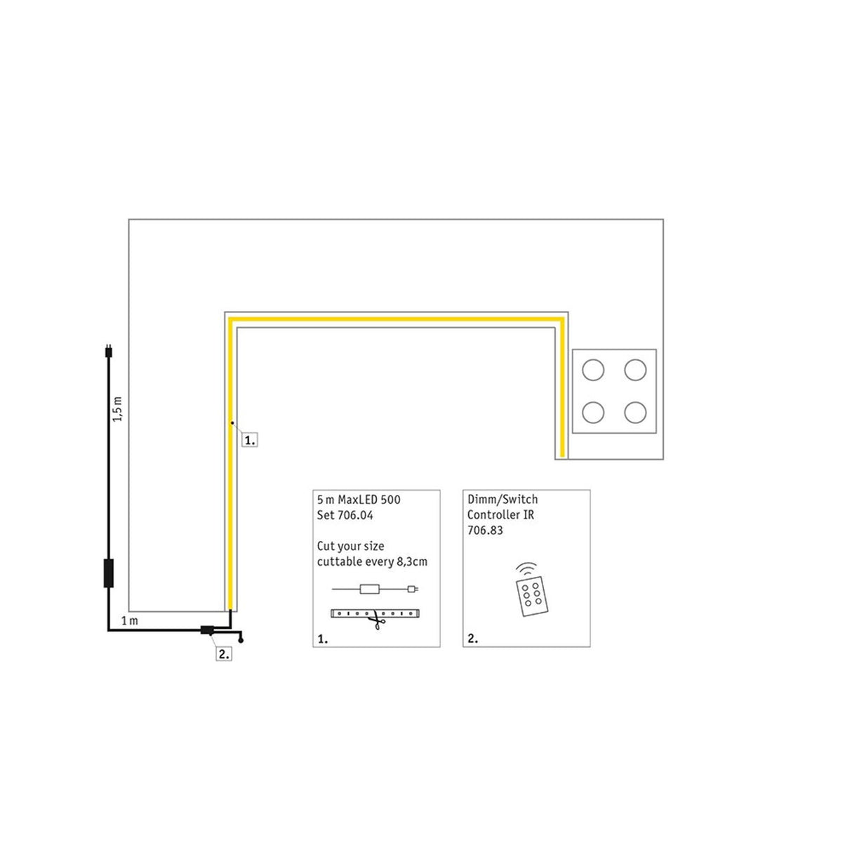LED Funktion Bündel 500 Set Küche
