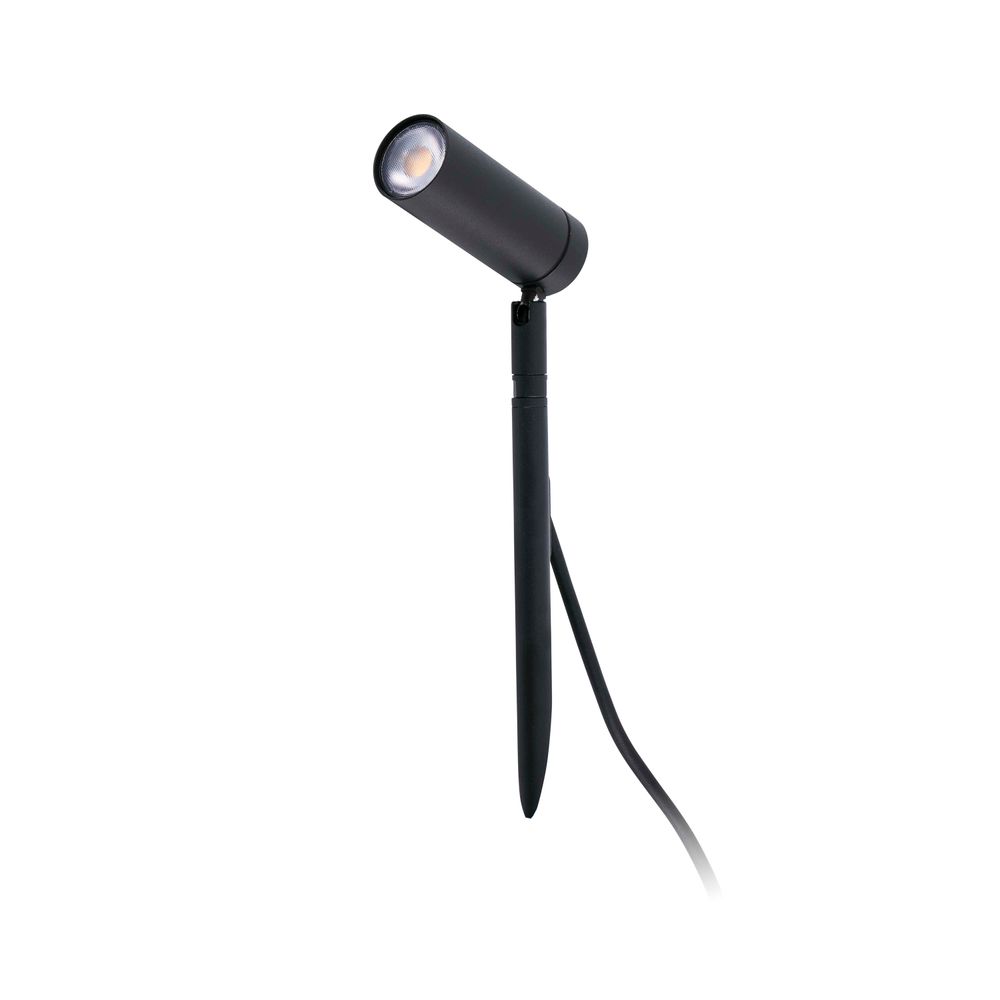 LED Gartenspot SETH 28cm IP44 Schwarz, eleganter schwarzer Gartenspot für Außenbeleuchtung