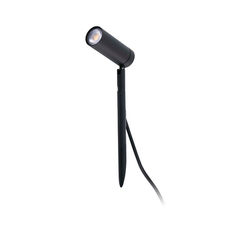 LED Spot de jardin SETH 28 cm IP44 Noir, élégant spot de jardin noir pour l’éclairage extérieur