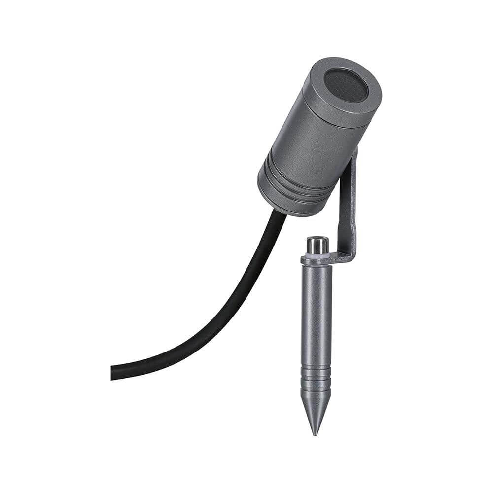 LED Gartenstrahler Radix Grau IP65 - verstellbarer Gartenspot mit 5,5 Watt und IP65 Schutz.