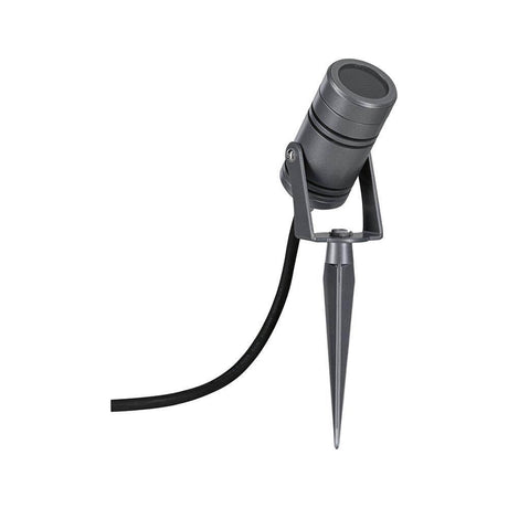 LED Projecteur de jardin Radon gris métal IP65 - spot de jardin orientable avec piquet de terre stable et design haut de gamme.