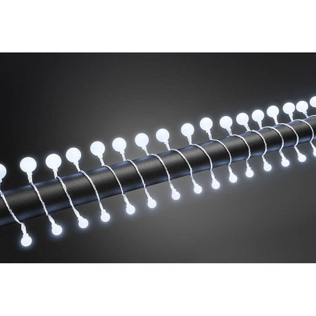 LED Globelichterkette kleine & große runde Dioden 80 Kaltweiße Dioden IP44 – Micro-LEDs in dekorativem Design