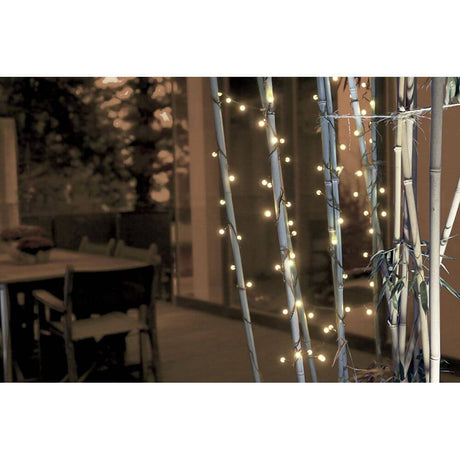 LED Globelichterkette runde Dioden 160 Warmweiße Dioden IP44 dekoriert Bäume im Garten