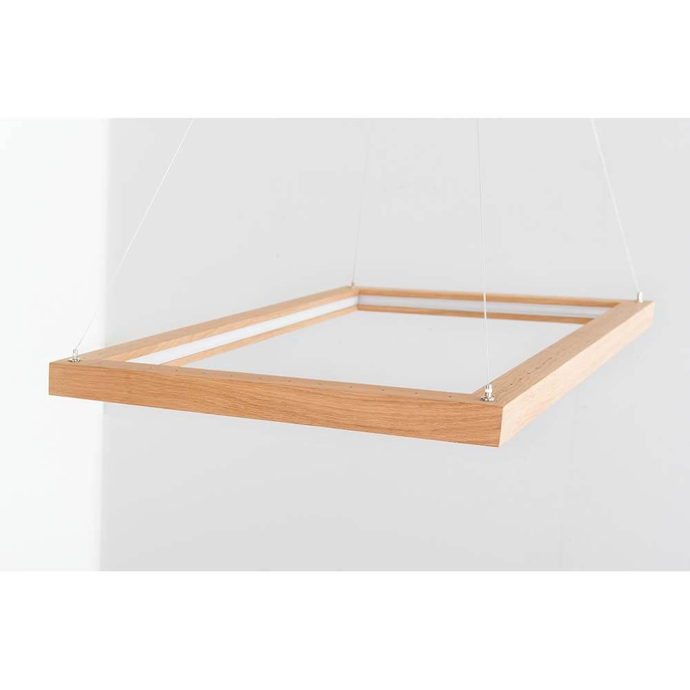 LED Hängelampe Legno 6160lm Eiche-Geölt, elegante Holzpendelleuchte mit modernen Design