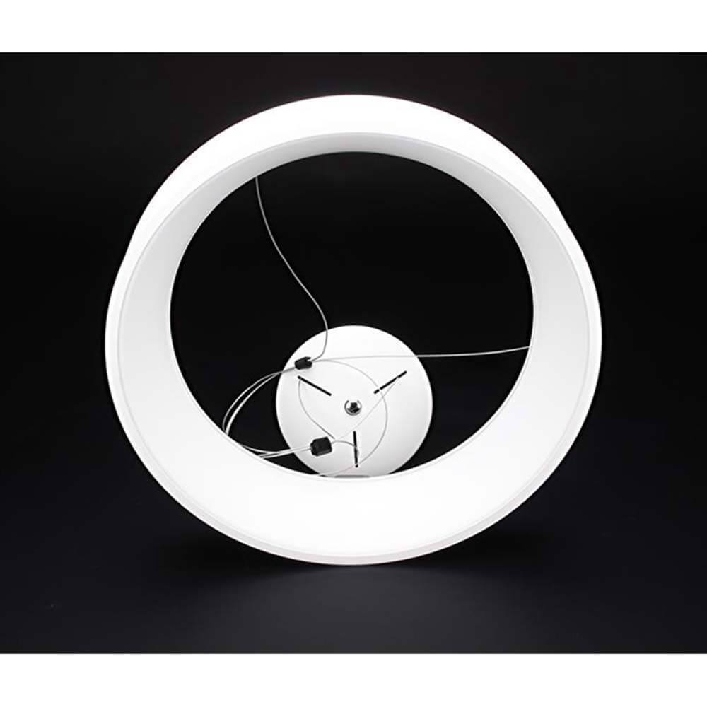 LED Hängelampe Loop 60cm Ring 1800lm Dimmbar Warmweiß auf schwarzem Hintergrund