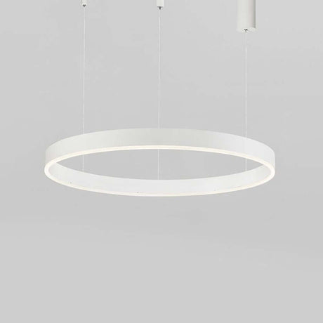 Alt Tag: LED Suspension Motif Ø 80 cm 3360 lm au design circulaire blanc épuré, idéale au-dessus de la table à manger ou dans un espace de vie moderne