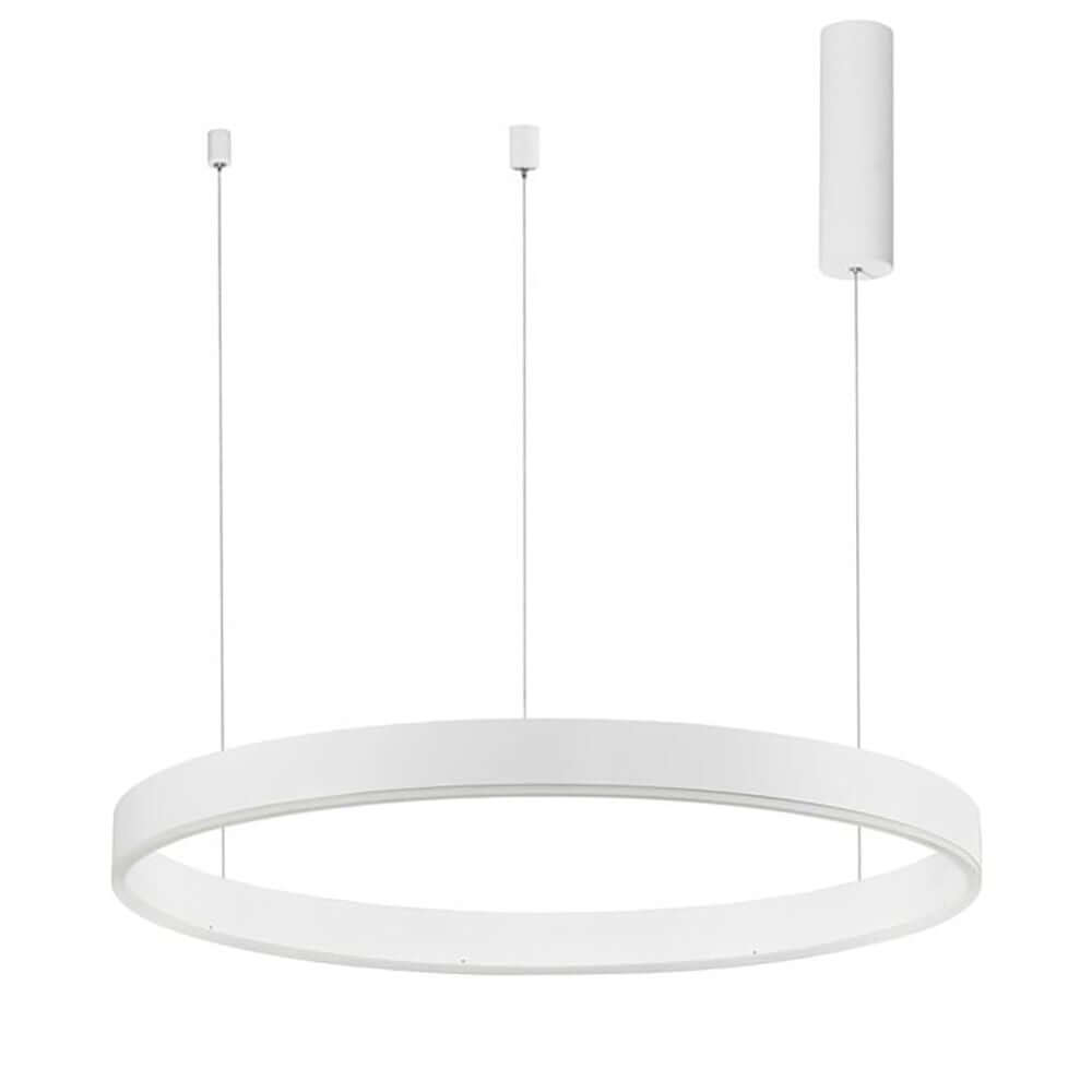 LED Hängeleuchte Motif Ø 80cm 3360lm - weiße ringförmige Pendelleuchte für Esszimmer, Wohnzimmer und Home Office