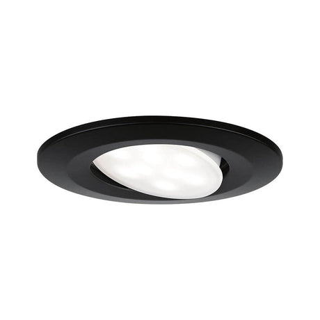 LED HomeSpa recessed light Calla basic set Ø 9cm black matte IP65 in an elegant design.