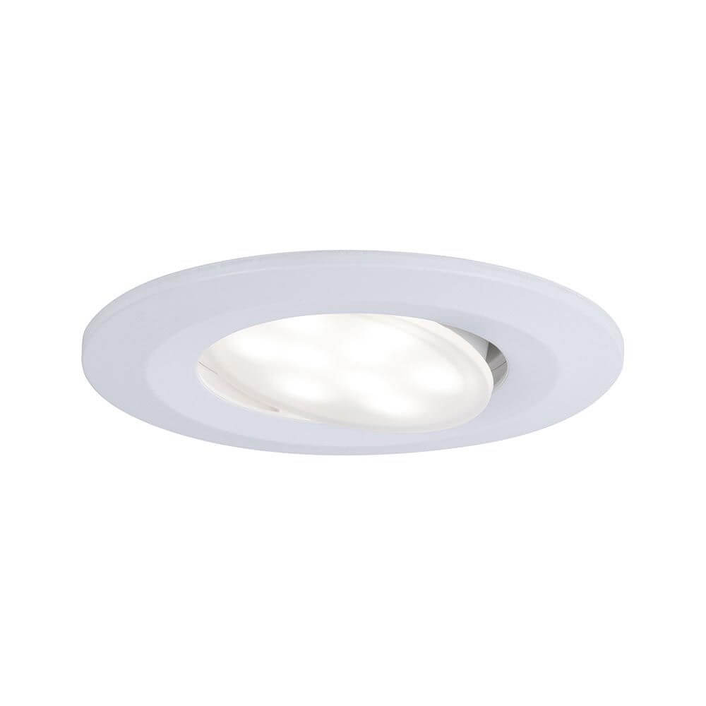 LED-Einbauleuchte Calla CCT, dimmbar, IP65, in Weiß, ideal für Feuchträume und vielseitige Gestaltungsmöglichkeiten.