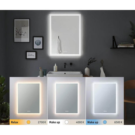 LED HomeSpa Mirra Leuchtspiegel CCT Wärme Dimmbar & Heizbar mit verschiedenen Lichtfarben im Badezimmer