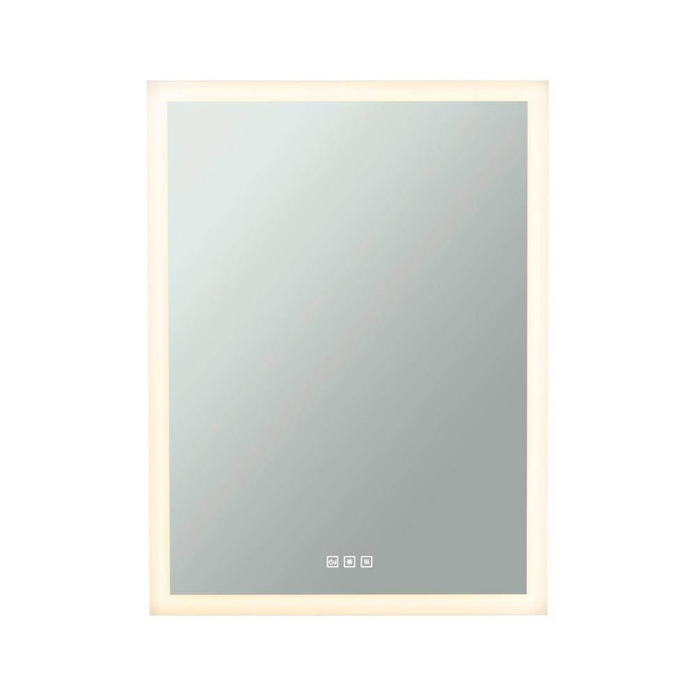 LED HomeSpa Mirra Leuchtspiegel CCT Wärme Dimmbar & Heizbar mit Touch-Schalter und Spritzwasserschutz.