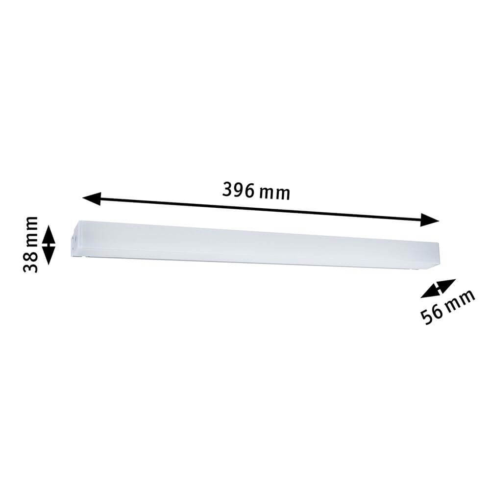 LED HomeSpa Bad- & Spiegelleuchte Luno Weiß, Abmessungen 396 mm x 38 mm x 56 mm für Badezimmer.