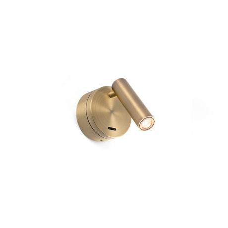 LED Leselampe BOC 3W 3000K Bronze, elegante bronzefarbene Wandleuchte mit LED-Leselicht