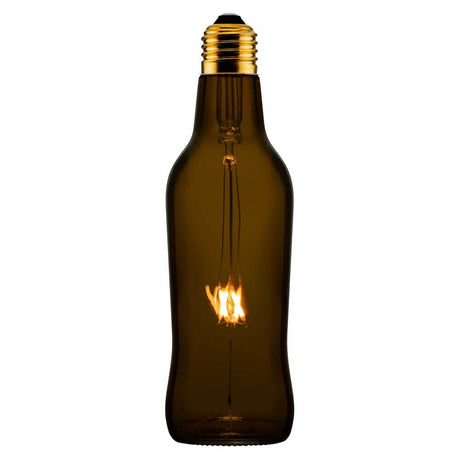 E27 LED Bierflasche Beer Bulb Dimmbar in Braun, hergestellt aus recycelten Bierflaschen, energiesparend.