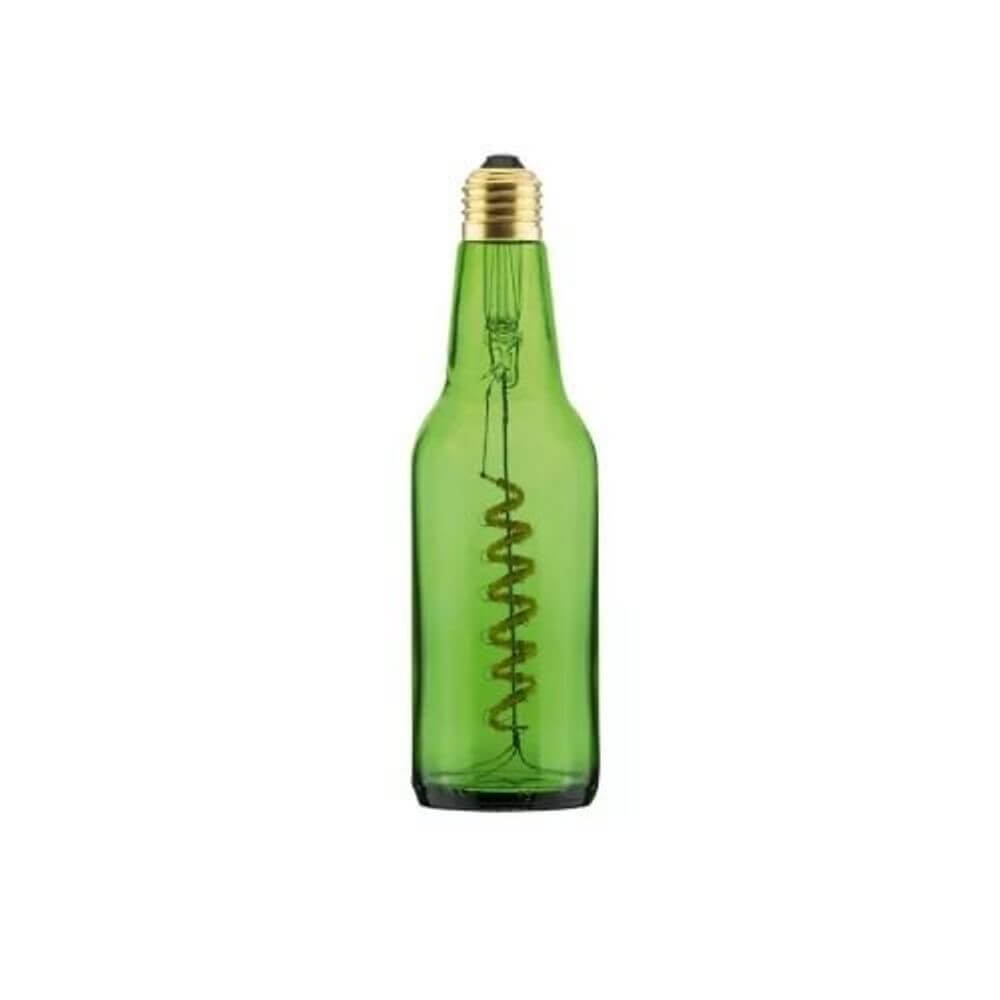E27 LED Bierflasche Beer Bulb Dimmbar in grüner Farbe mit energiesparender SEGULA Technologie.