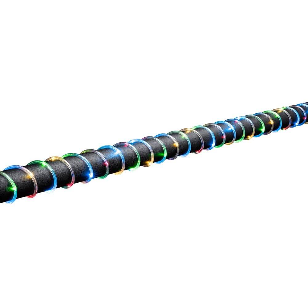 LED Mini Lichterschlauch 10m mit Lichtsensor Timer 130 bunte Dioden batteriebetrieben IP44 für stimmungsvolle Lichtkulissen.