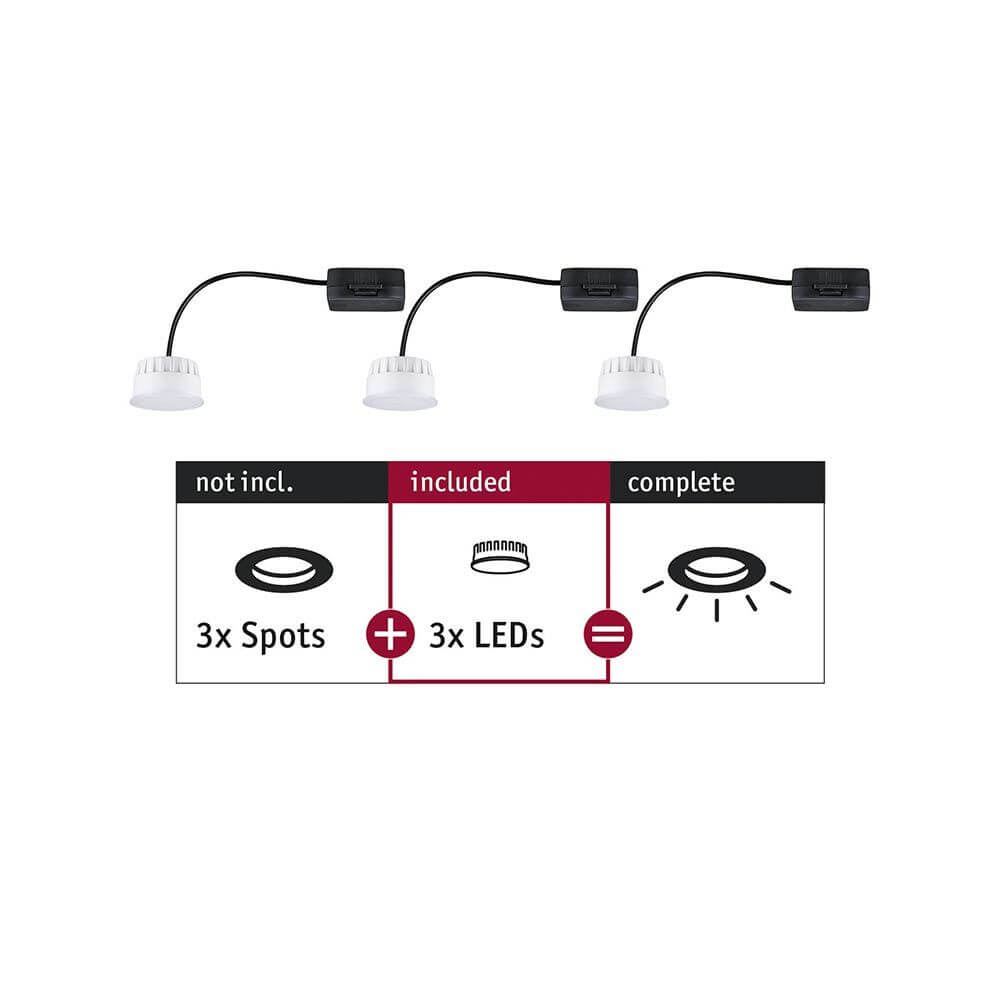 LED Modul Choose LED 3er-Set 2700K mit 3 Spots und 3 LEDs, ideal zum Kombinieren mit Choose! Spot-Sets.