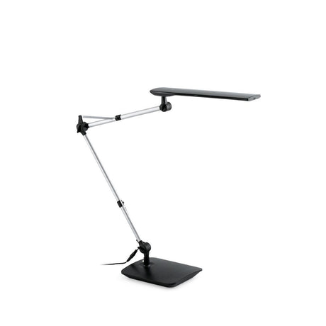 LED Office-Tischleuchte ITO Schwarz in modernem Design mit flexibler Armhaltung