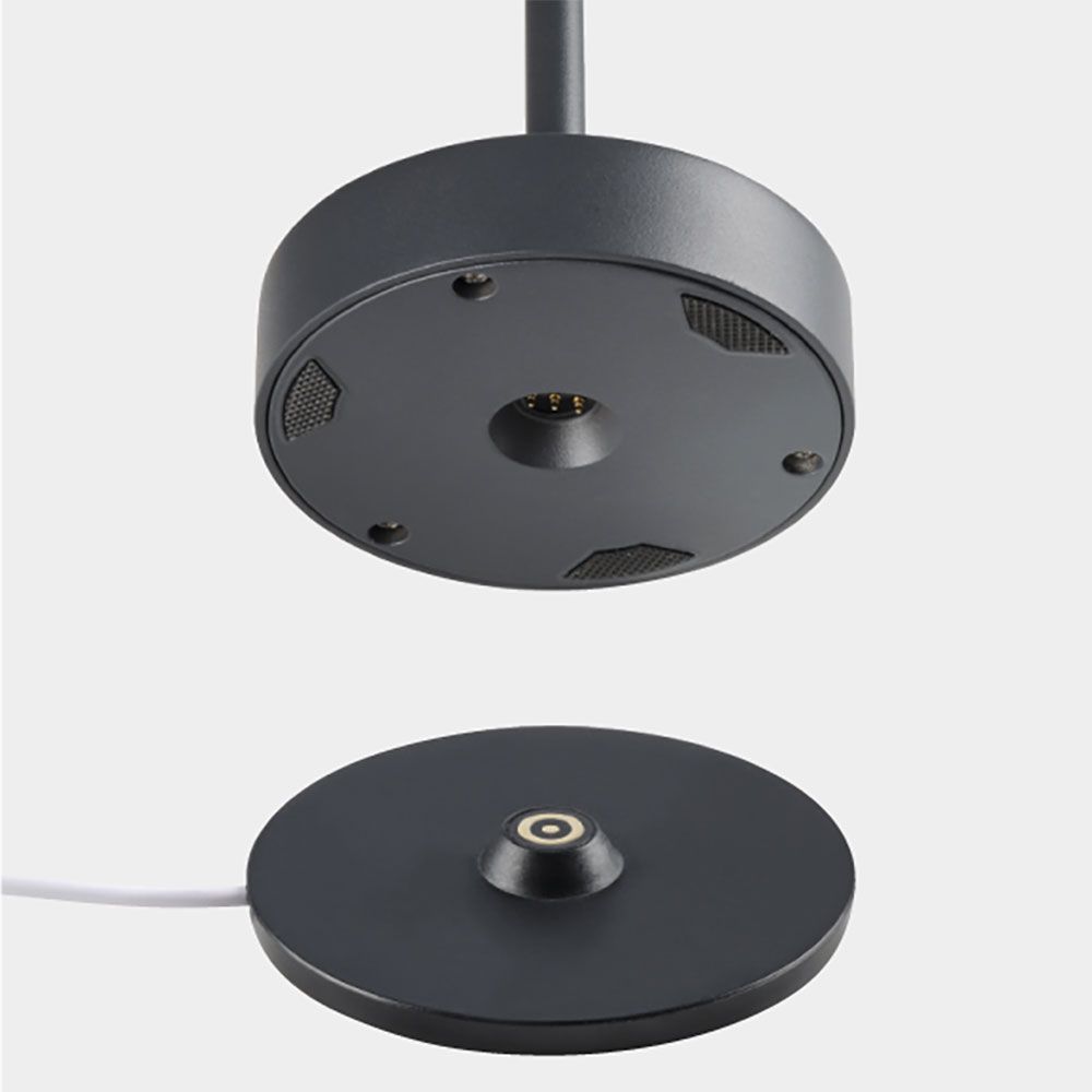 Detailansicht der LED Outdoor Akku-Tischlampe Smart mit robuster, minimalistischer Design-Oberfläche.