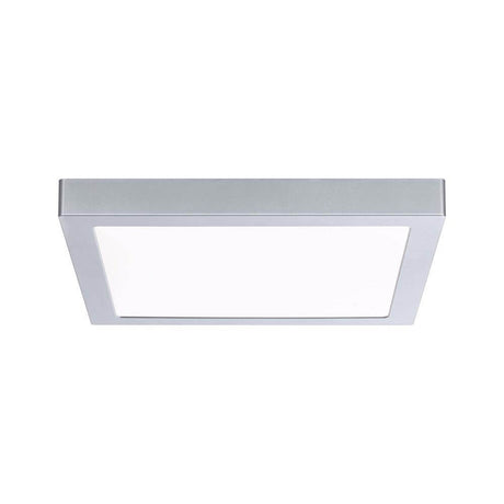LED Panel Abia Square Satinized, Chrome - modern, slim design with a satin-finished cover for even light distribution.