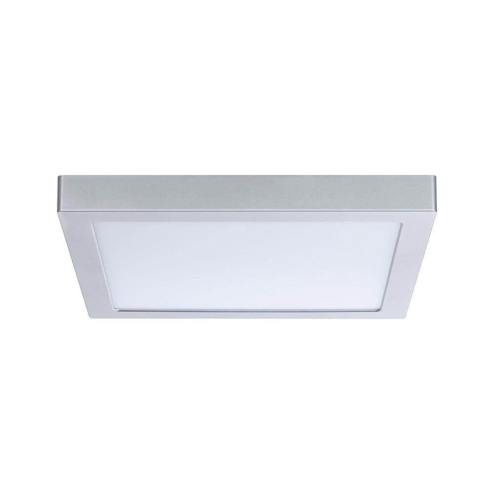 LED Panel Abia Eckig Chrom-Matt mit flachem Design und gleichmäßiger Lichtverteilung.