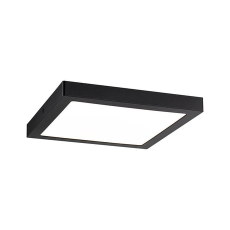 LED Panel Abia Eckig Schwarz-Matt - modernes Design mit flachem Aufbau und gleichmäßiger Lichtverteilung.