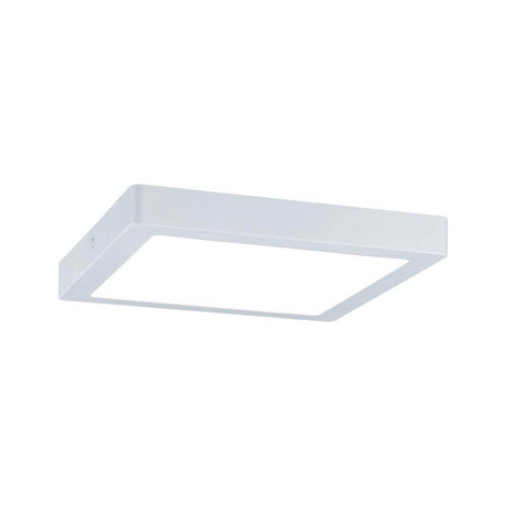 LED Panel Deckenleuchte Abia Eckig Weiß in flachem Design und gleichmäßiger Lichtverteilung.