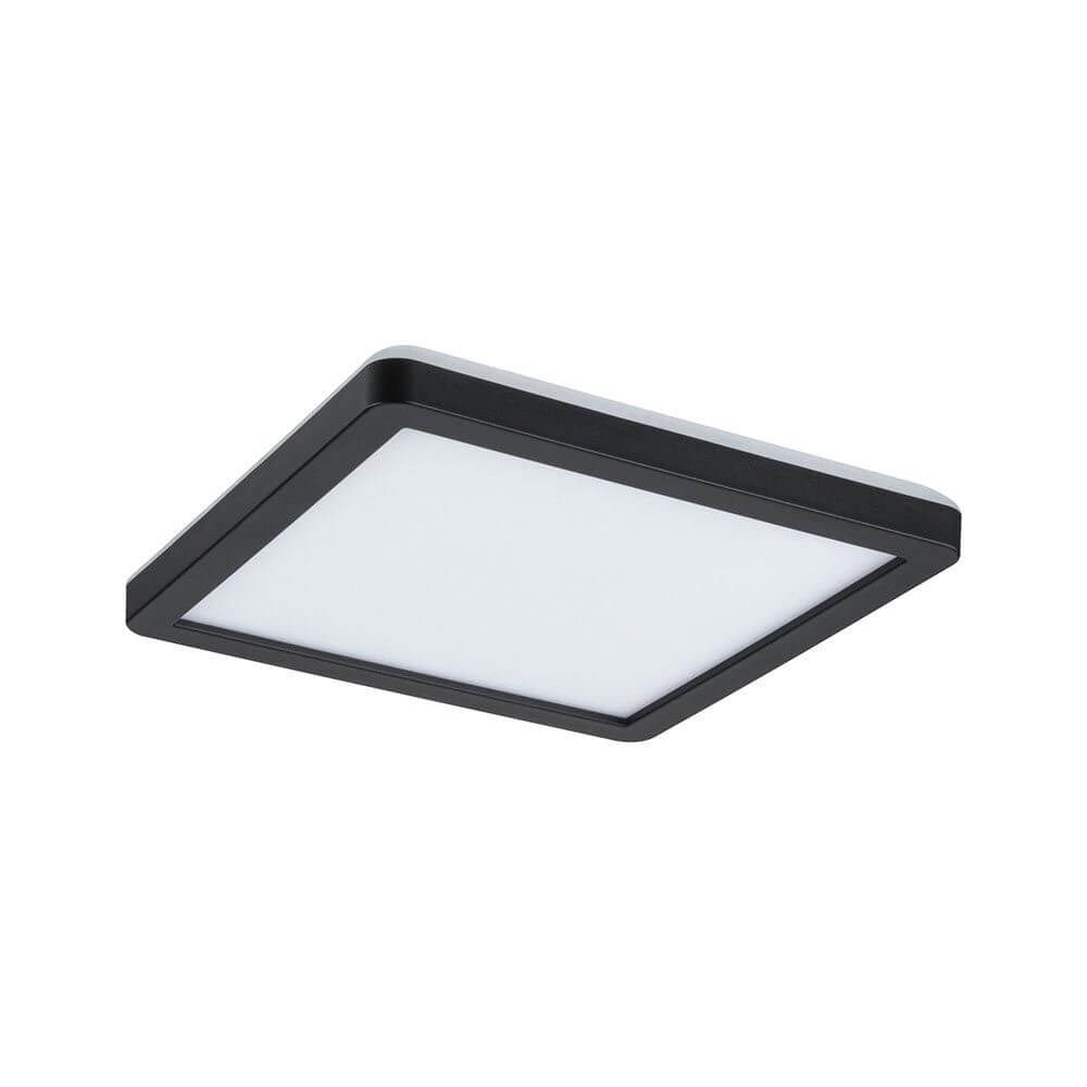 LED Panel Atria Shine Eckig in Schwarz, 190x190mm, ideal für die Grundbeleuchtung in Wohnräumen.