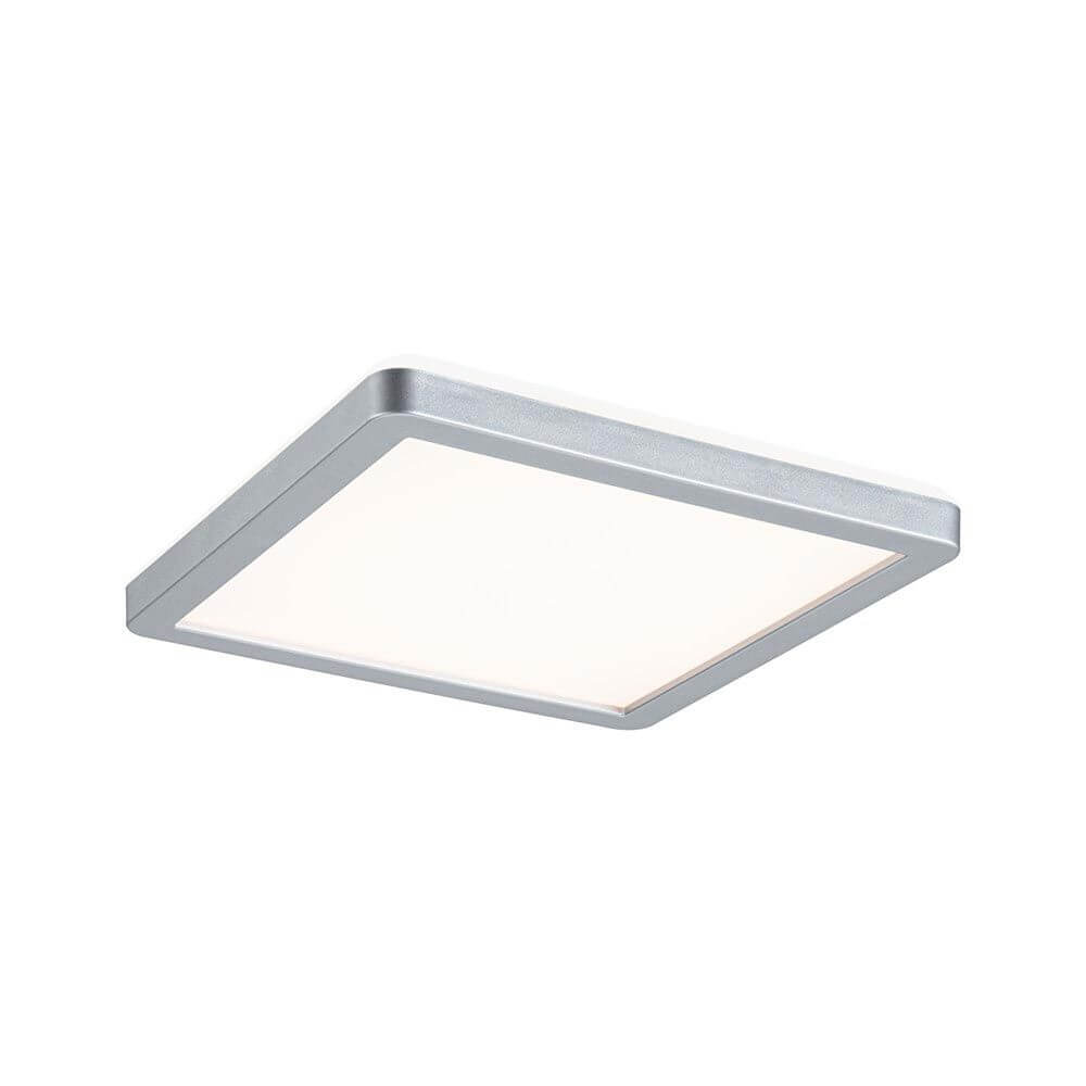 LED Panel Atria Shine Warmweiß Chrom – eckiges LED Panel in Chrom matt für gleichmäßige Raumausleuchtung.