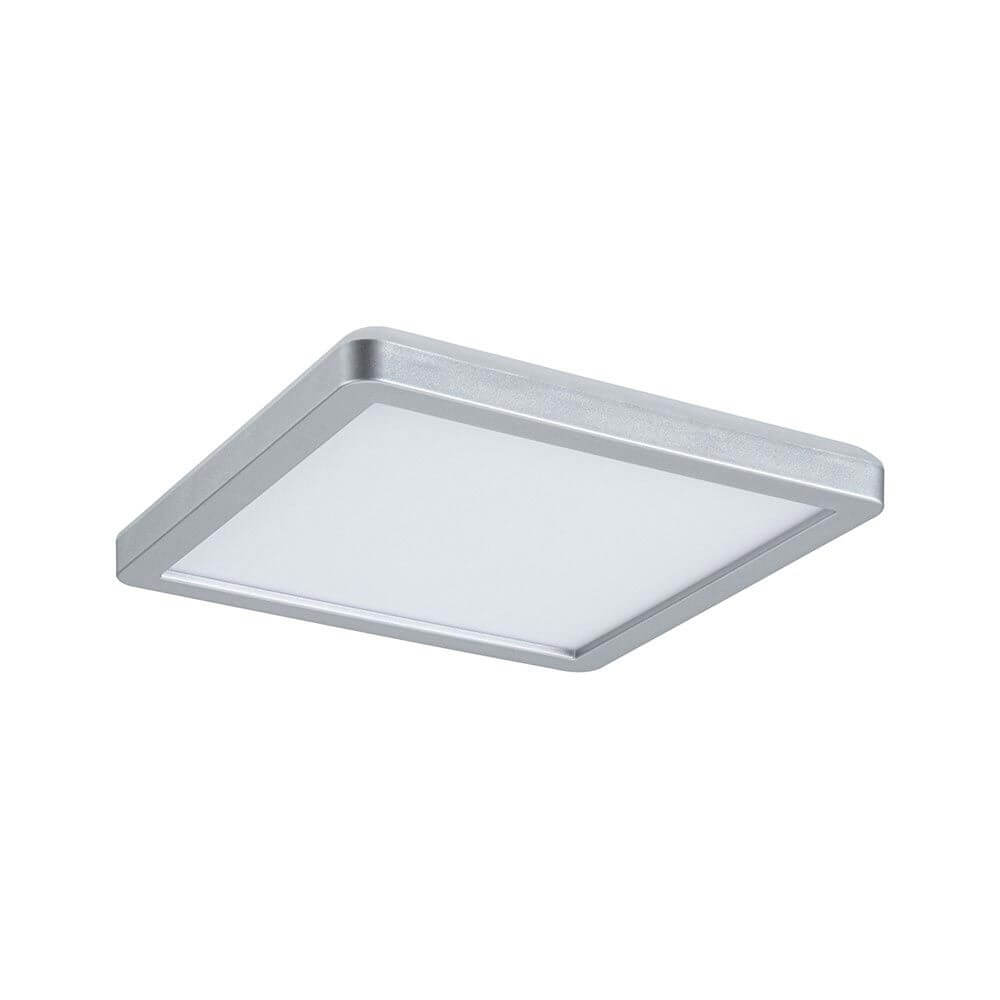 LED Panel Atria Shine Warmweiß Chrom in mattem Chrom, eckiges Design für Wohn- und Schlafräume.