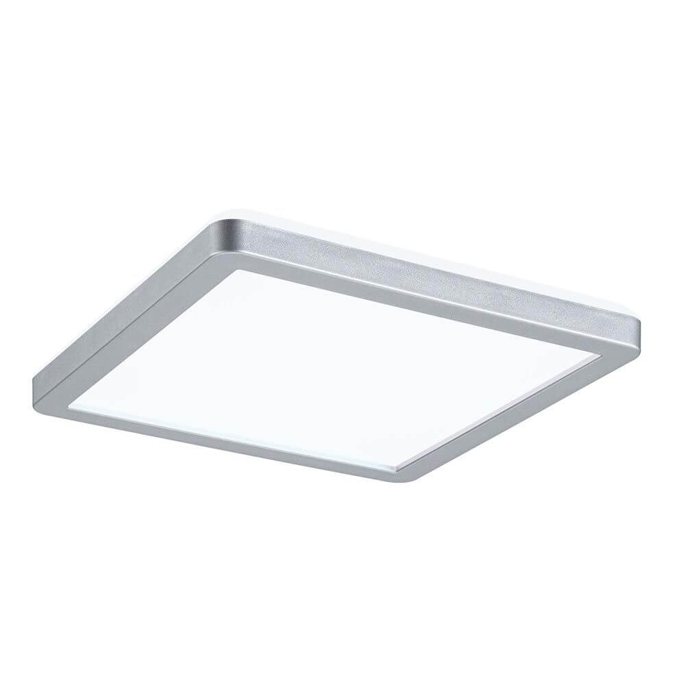 LED Panel Atria Shine 19 x 19cm Eckig Chrom-Matt in modernem Design für harmonische Raumausleuchtung.