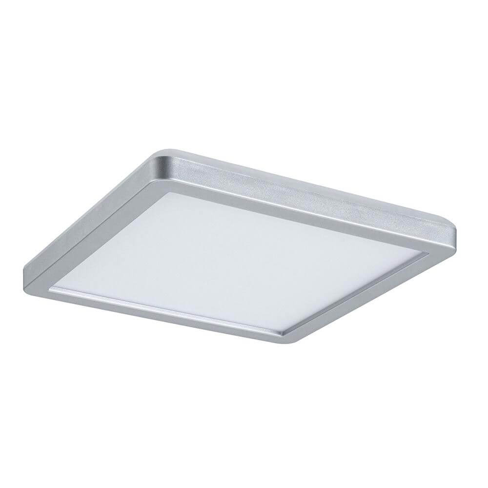 LED Panel Atria Shine 19 x 19cm Eckig Chrom-Matt in moderner, schwebender Design-Optik.