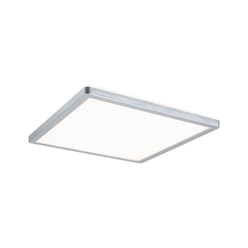 LED Panel Atria Shine Eckig Chrom-Matt 29 x 29cm in moderner, quadratischer Design-Optik.