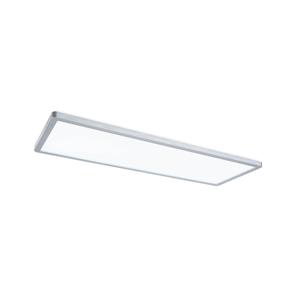 Atria LED Deckenleuchte Shine Chrom-Matt mit 3-Stufen Dimmer - eckiges LED Panel in modernem Design.