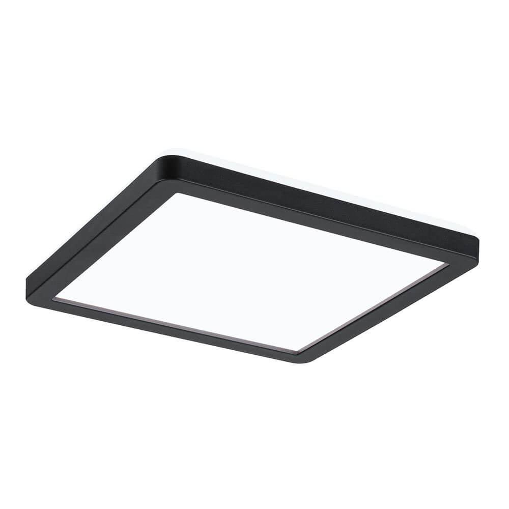 Atria LED Decken- und Wand Panel Shine in Schwarz, eckig, perfekte Grundbeleuchtung für Wohnräume.