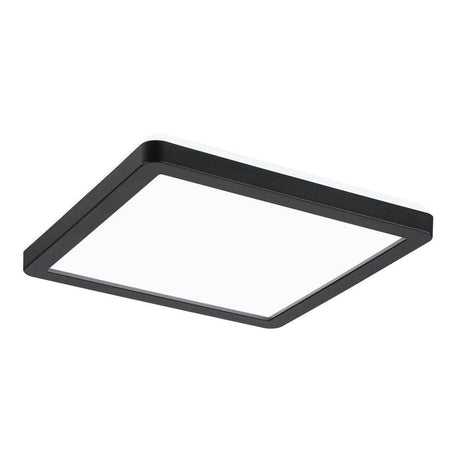 Atria LED Decken- & Wand Panel Shine Schwarz in elegantem Design mit warmweißem Licht und flächiger Raumausleuchtung