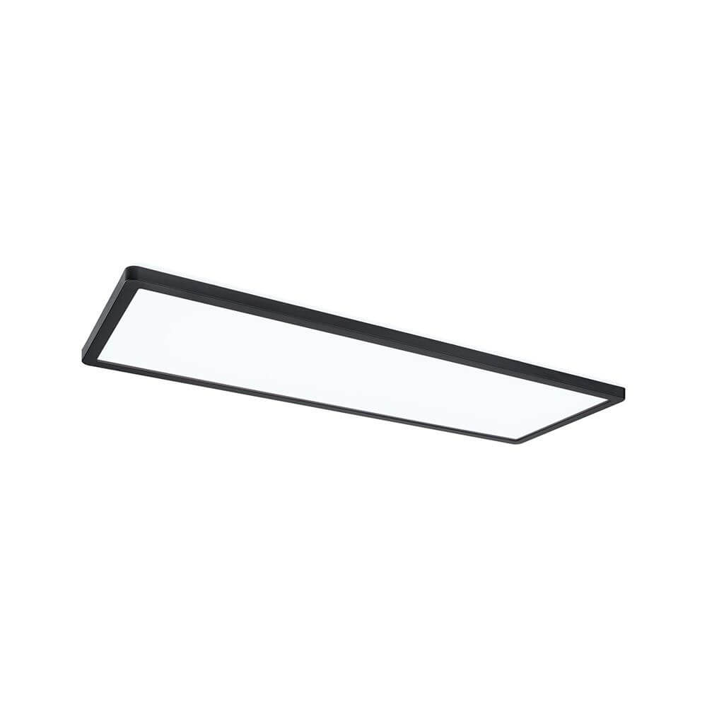 LED Decken Panel Atria Shine Schwarz, rechteckig, dimmbar, 22W für Wohn- und Schlafräume, warmweißes Licht.