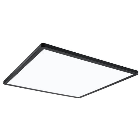 LED Panel Atria Shine Eckig Schwarz mit Stufen-Dimmer - modernes schwarzes Deckenlicht für Wohnräume