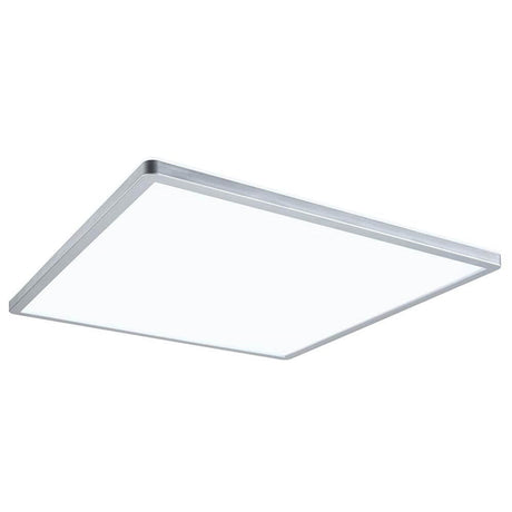 LED Panel Decken- & Wandleuchte Atria Shine in 3 Stufen-Dimmbar, eckige LED Leuchte in Chrom matt.