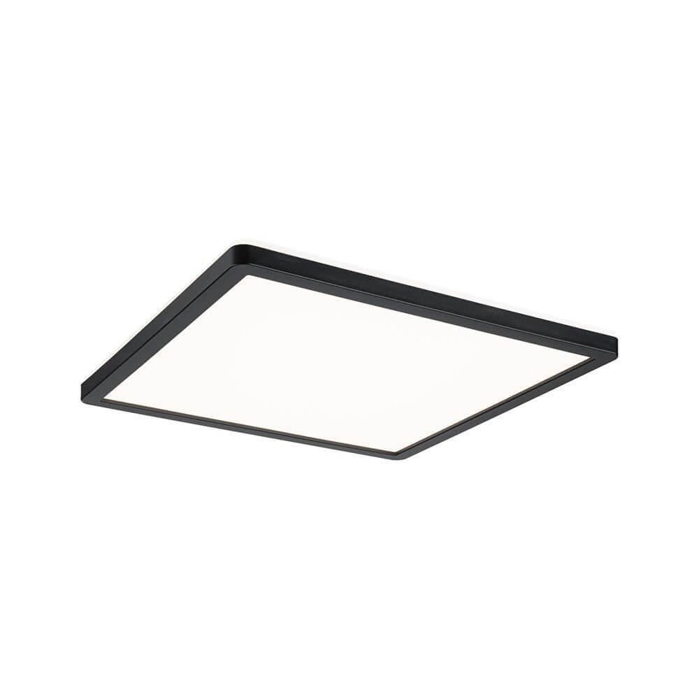 LED Panel Atria Shine Quadratisch Schwarz - modernes 16W LED Panel für gleichmäßige Raumausleuchtung in Wohn- und Schlafräumen.