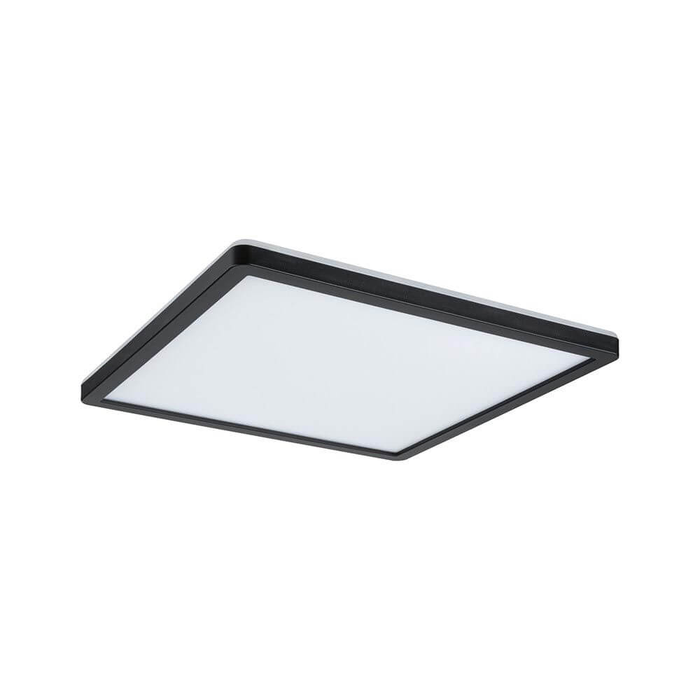 LED Panel Atria Shine Quadratisch Schwarz - elegantes eckiges Design mit warmweißem Licht.