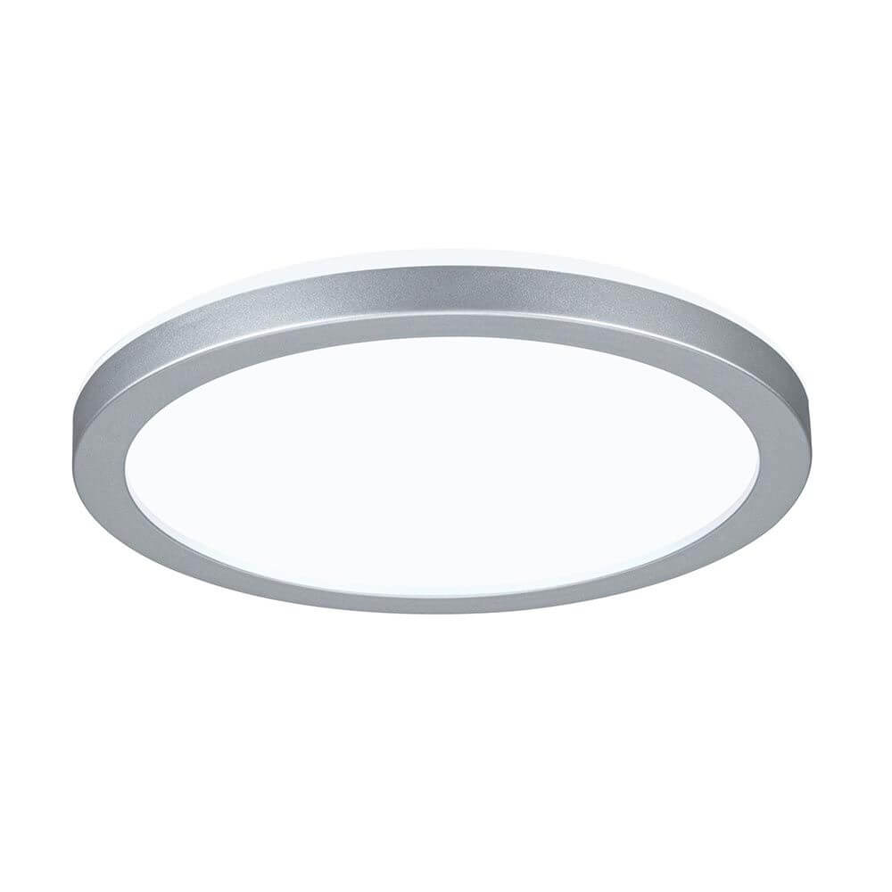 LED Panel Atria Shine Chrom-Matt Rund Ø 19cm in moderner, runder Form mit eleganter Chrom matt Oberfläche.