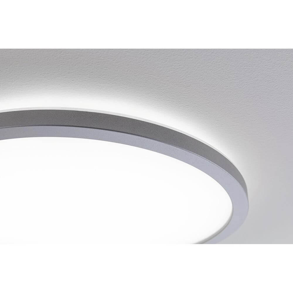 LED Panel Atria Shine Chrom-Matt Rund Ø 19cm mit gleichmäßiger Lichtausstrahlung und Backlight-Technik