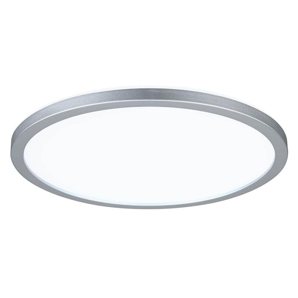 LED Panel Atria Shine Rund Chrom-Matt - runde Deckenleuchte mit warmweißem Licht und schwebender Optik.