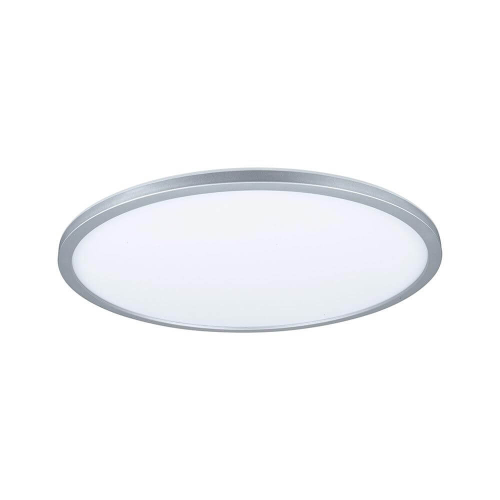 LED Panel Atria Shine Rund Chrom-Matt mit Stufen-Dimmer - runde Designlampe für Wohnräume mit dimmbarer Funktion.