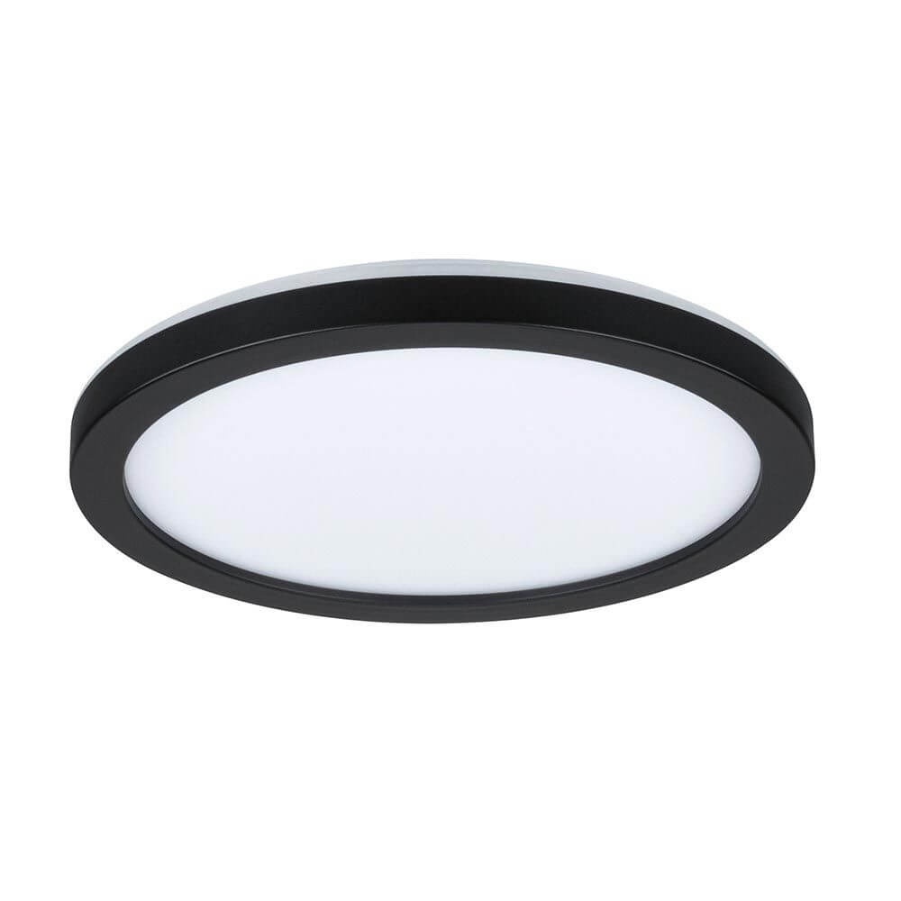 LED Panel Atria Shine Rund Schwarz Ø 19cm, modernes Design für gleichmäßige Raumausleuchtung in Wohnräumen.