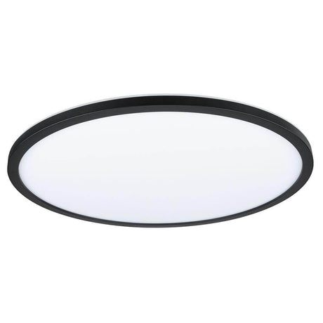 LED Panneau pour plafond et mur Atria Shine avec variateur à 3 niveaux en noir, design rond, idéal pour les pièces à vivre et les chambres.